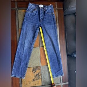 Duer 26x29 blue denim jeans woman’s cottage core comfort luxury biker Beachy